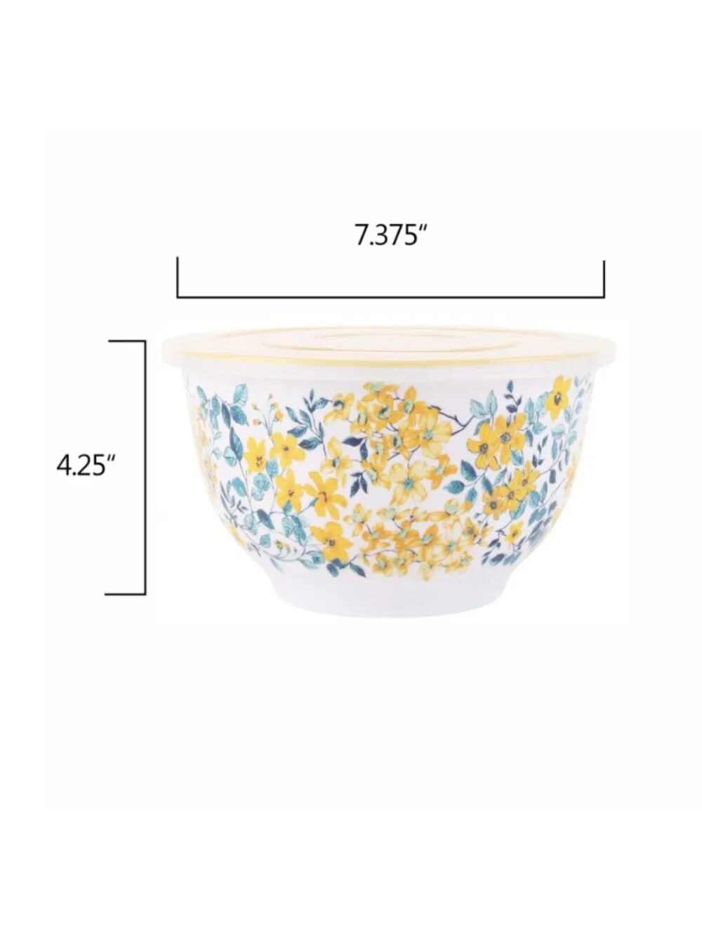 The Woman Pioneer Home Fancy Flourish lids 10-Piece Melamine Mixing Bowl Set